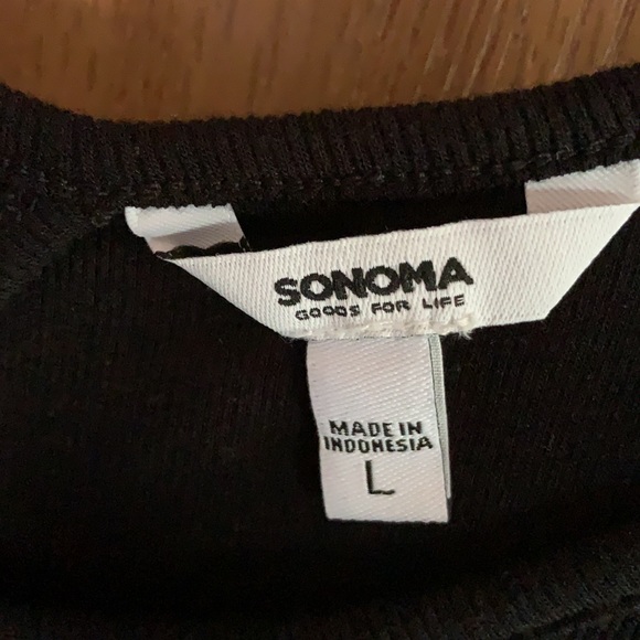 Sonoma dress top cut out shoulders black, size L - Picture 3 of 7